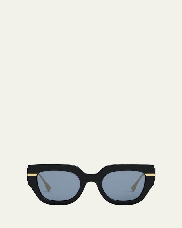 Logo Acetate & Metal Cat-Eye Sunglasses